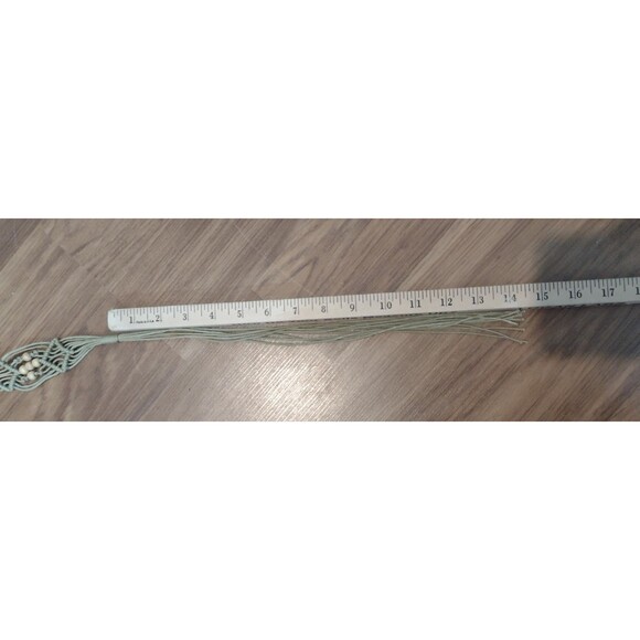 Vintage Braided Macrame Woven Rope Belt Size S Fringe Boho Hippie Art - Picture 6 of 9